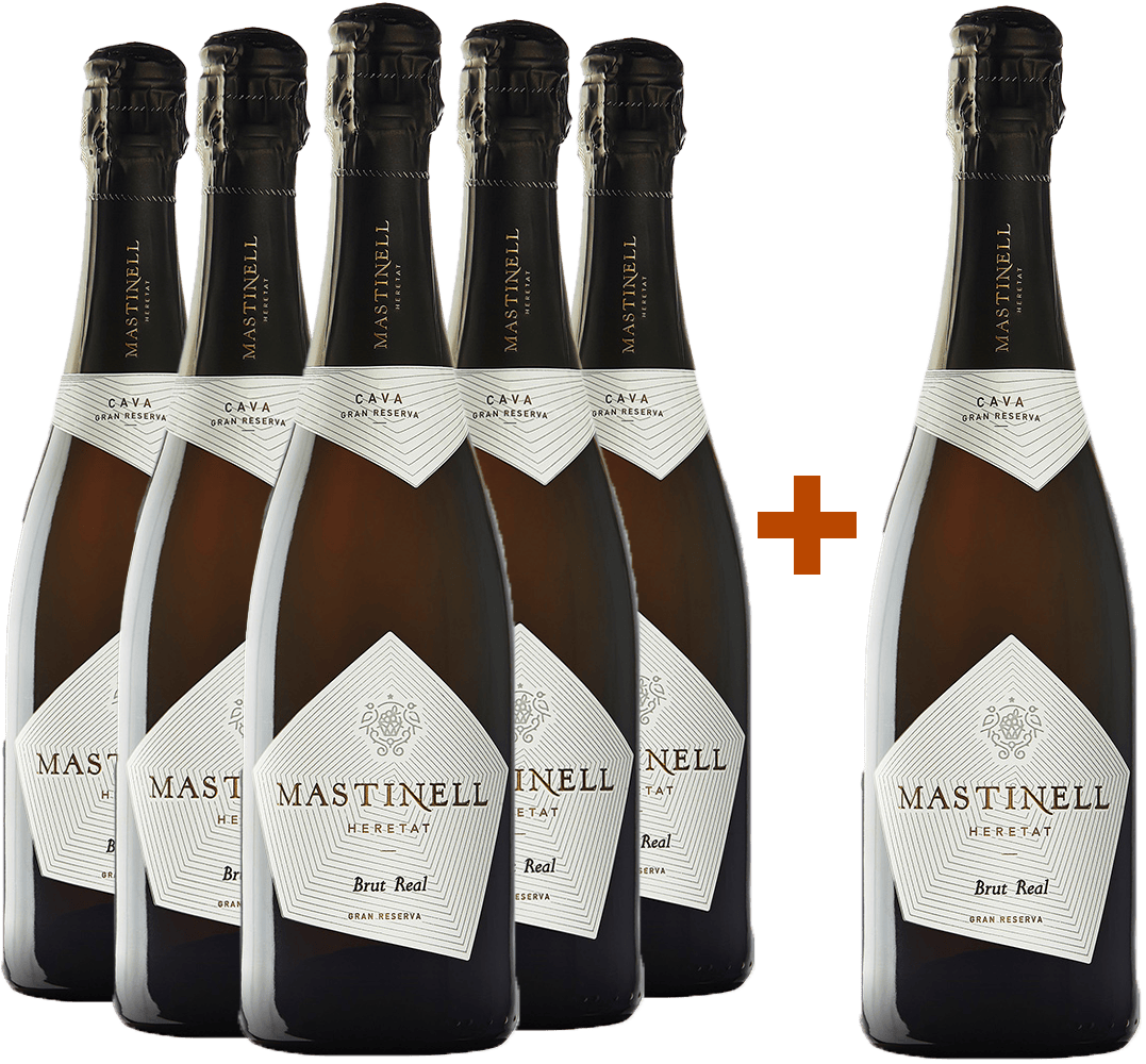 Pack descuento 5+1 "Brut Real" Gran Reserva Cava DO BIO Pack descuento 5+1 "Brut Real" Gran Reserva Cava DO BIO