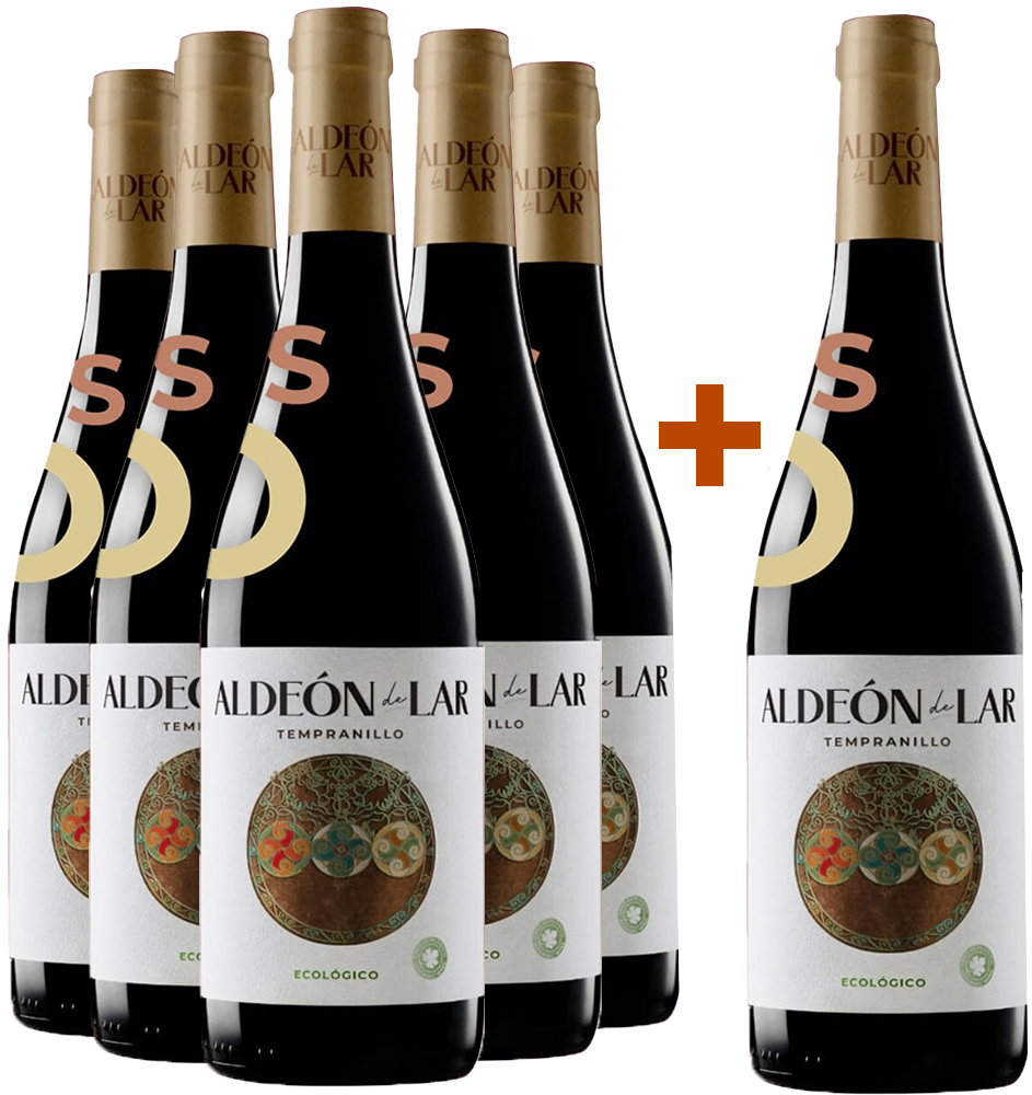Pack Descuento 5+1 Aldeón de Lar Tempranillo Ecológico Castilla y León VT Pack Descuento 5+1 Aldeón de Lar Tempranillo Ecológico Castilla y León VT