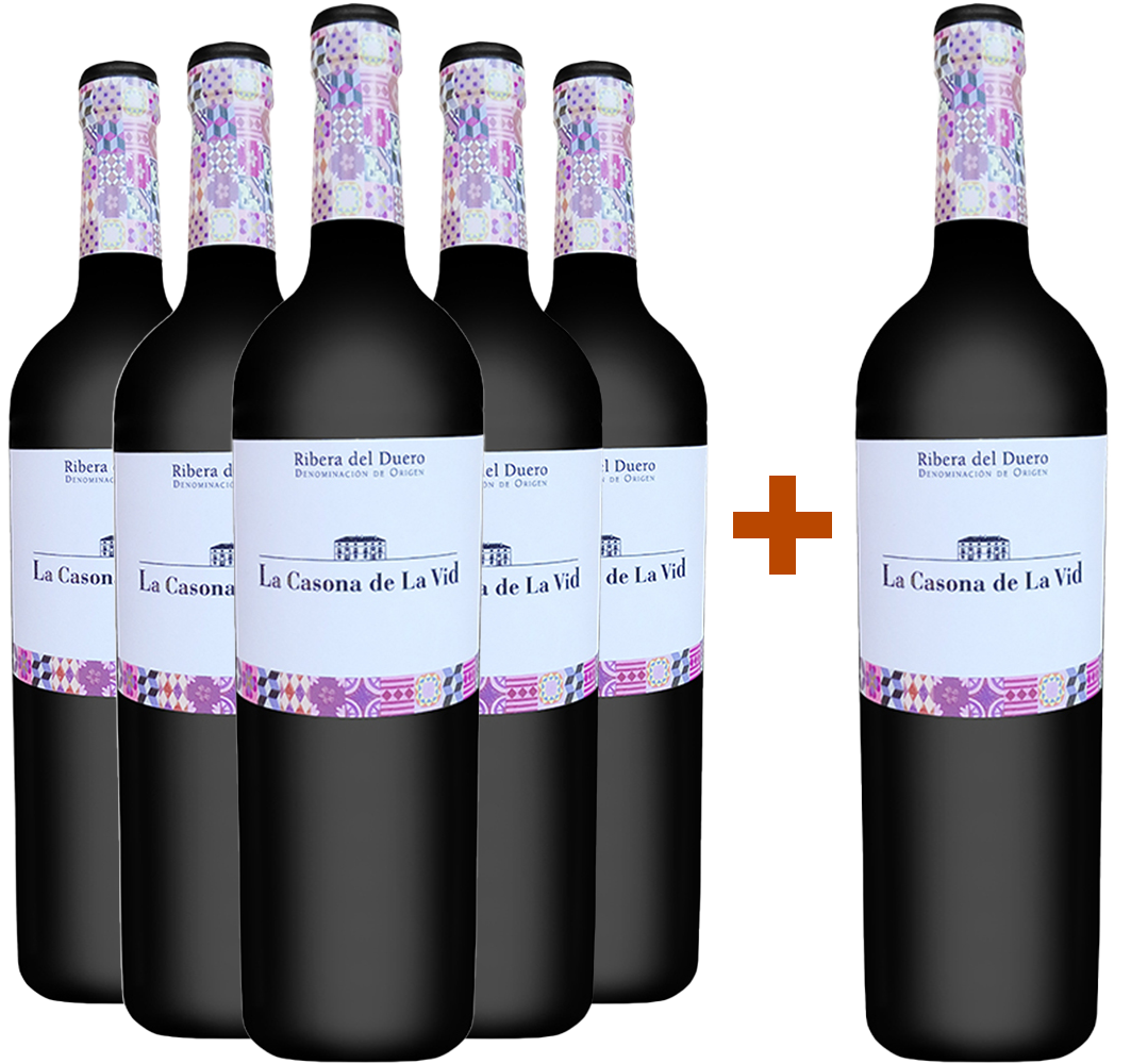 Pack Descuento 5+1 La Casona de la Vid Crianza Ribera del Duero DO Pack Descuento 5+1 La Casona de la Vid Crianza Ribera del Duero DO