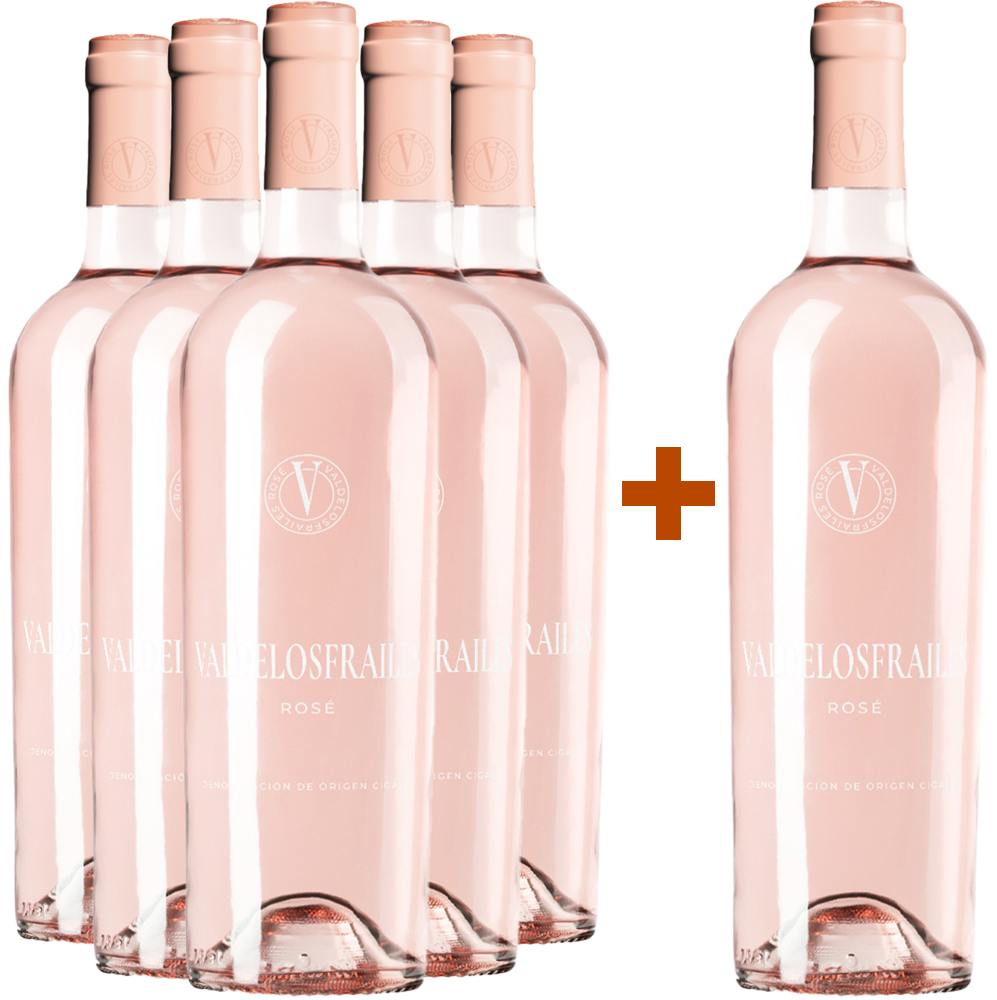 Pack Descuento 5+1 Valdelosfrailes Rosé 2023 DO Cigales Pack Descuento 5+1 Valdelosfrailes Rosé 2023 DO Cigales