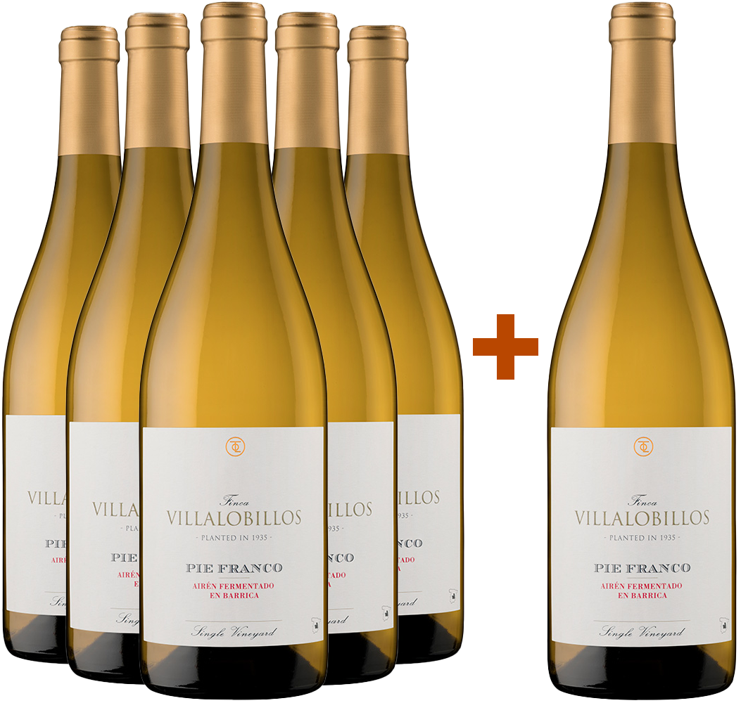 Pack descuento 5+1 Finca Villalobillos Airén Pie Franco Barrica Castilla VT Pack descuento 5+1 Finca Villalobillos Airén Pie Franco Barrica Castilla VT