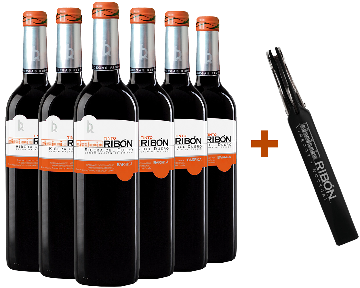 Pack descuento Tinto Ribón Barrica Ribera del Duero DO (+ regalo sacacorchos)