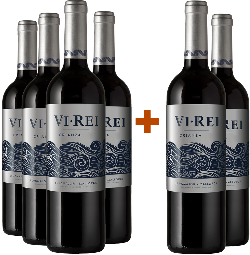 Pack Descuento 4+2 Vi Rei Crianza Plà i Levant DO Pack Descuento 4+2 Vi Rei Crianza Plà i Levant DO