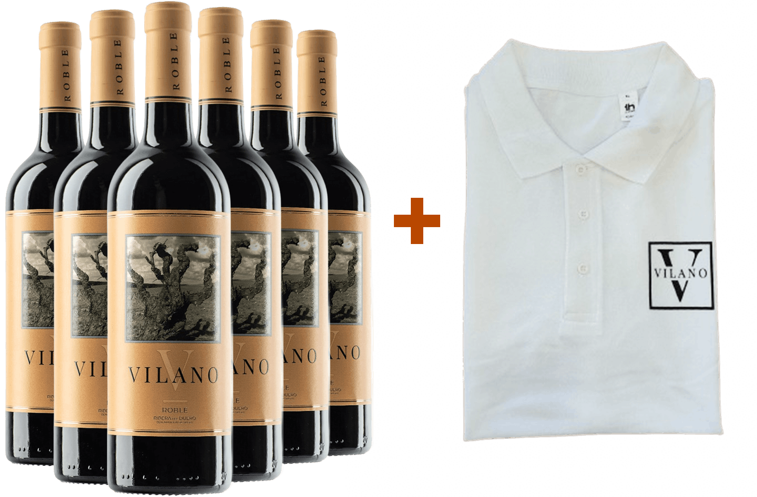 Pack Vilano Roble Ribera del Duero DO + Polo blanca