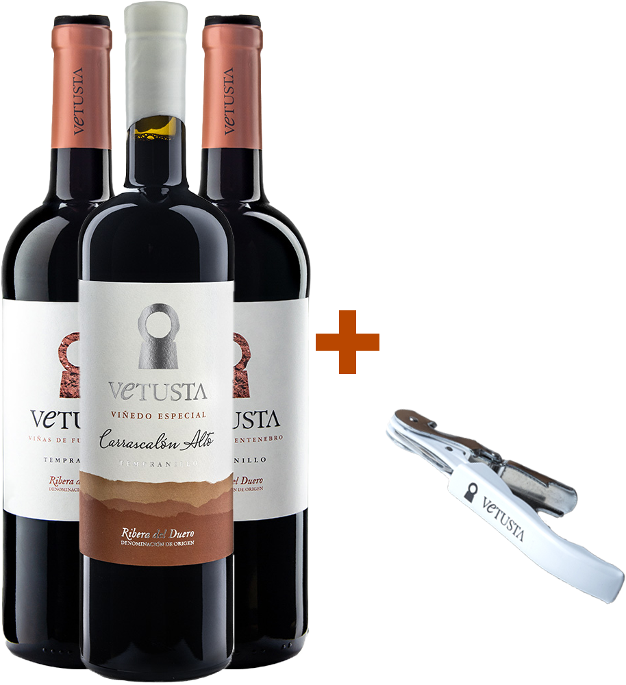 Pack degustación Bodegas Vetusta + sacacorchos de regalo